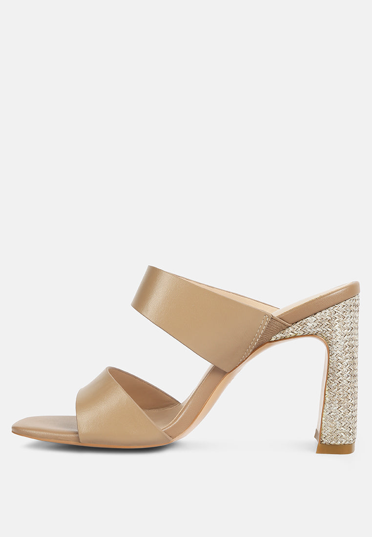alodia Slim block heel sandals in Taupe#color_Taupe