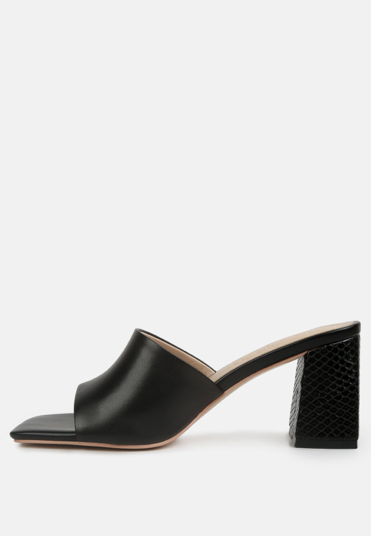audriana black textured block heel sandals#color_black