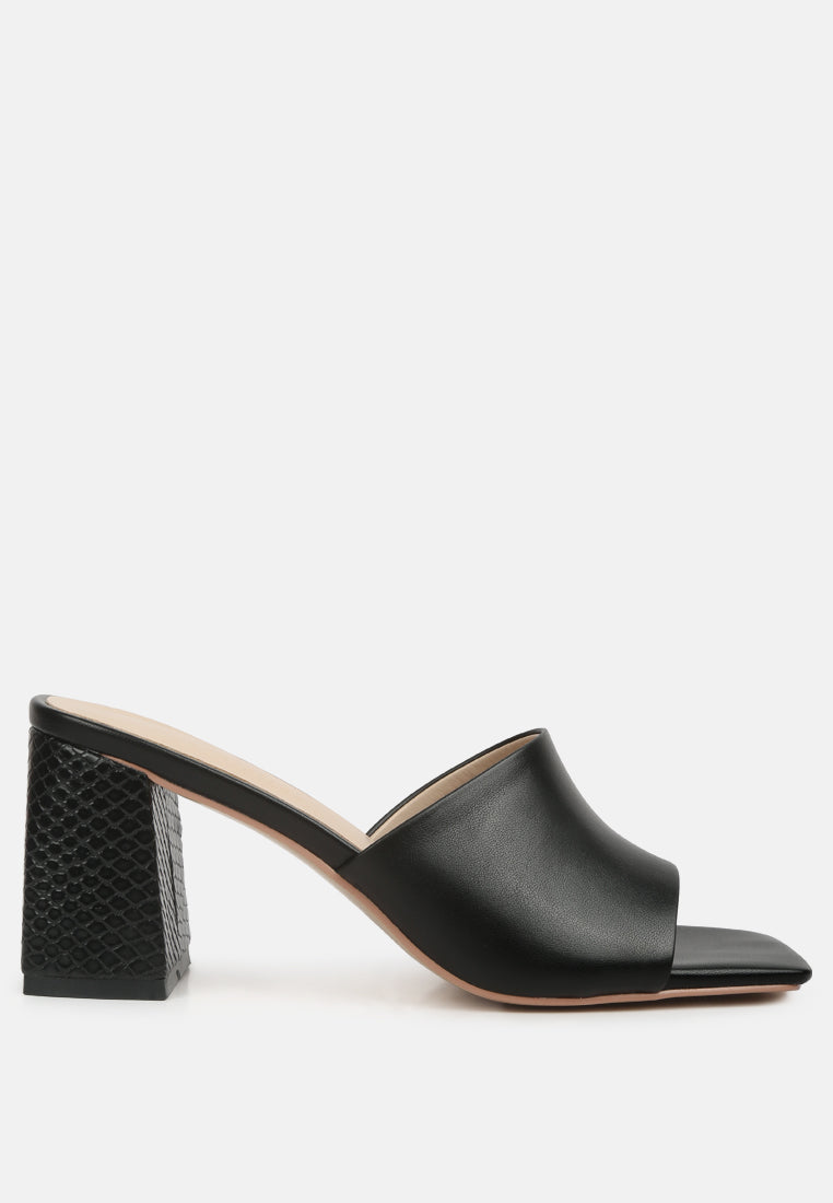 audriana black textured block heel sandals#color_black