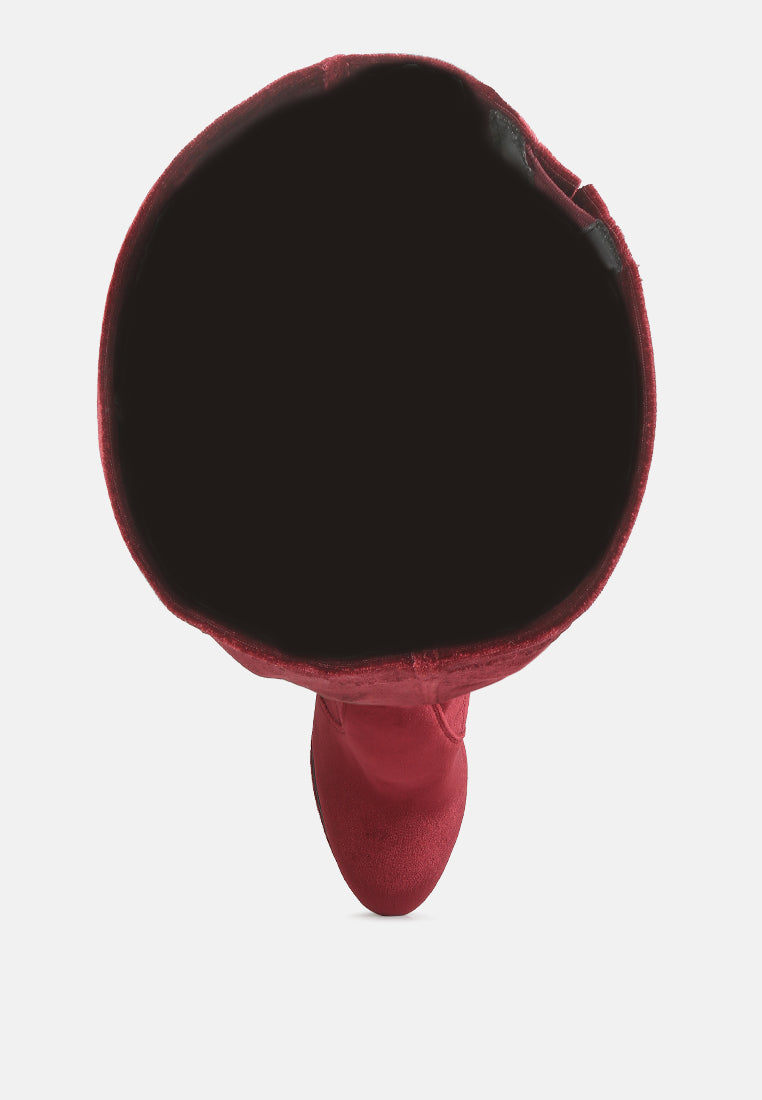 bison burgundy high platform heeled long boots#color_burgundy