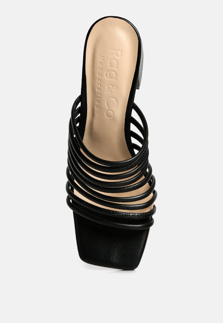 fairleigh black strappy slip on sandals#color_black