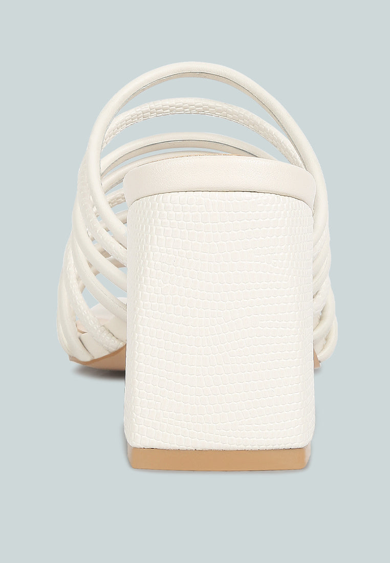 FAIRLEIGH Off White Strappy Slip On Sandals#color_off white