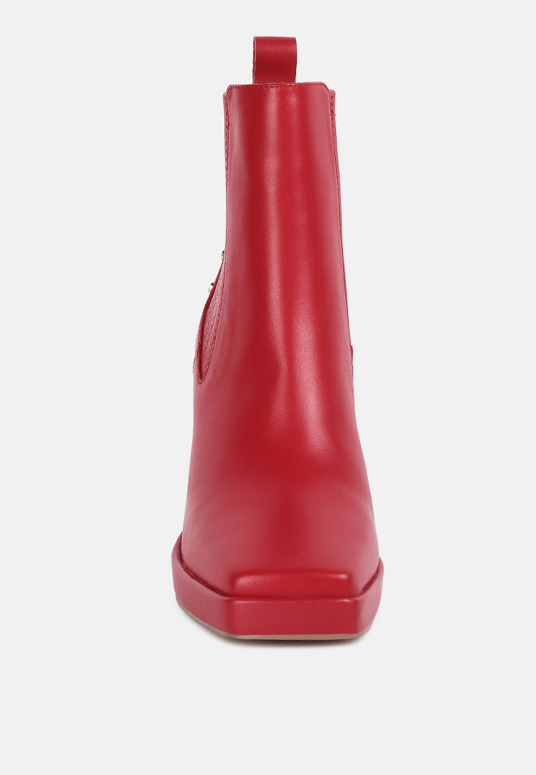 grape vine high heeled leather boot#color_red