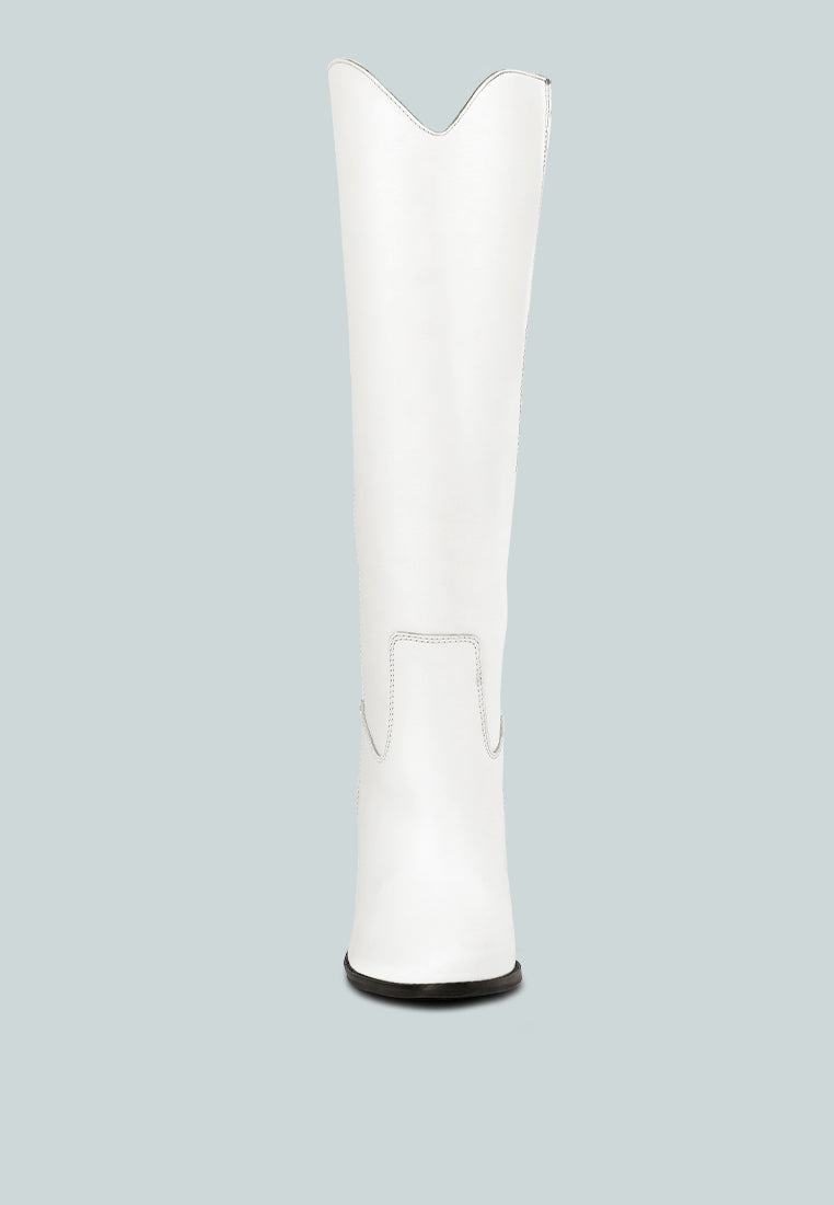 great strom white Leather Calf boots#color_white
