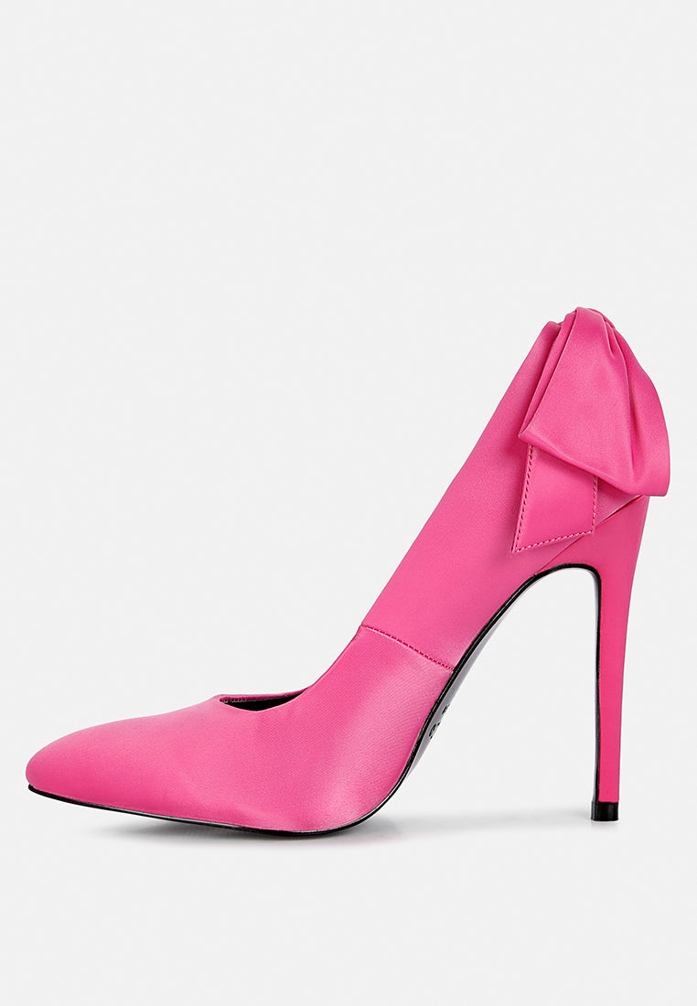 hornet high heeled satin pump sandals in fuchsia#color_fuchsia