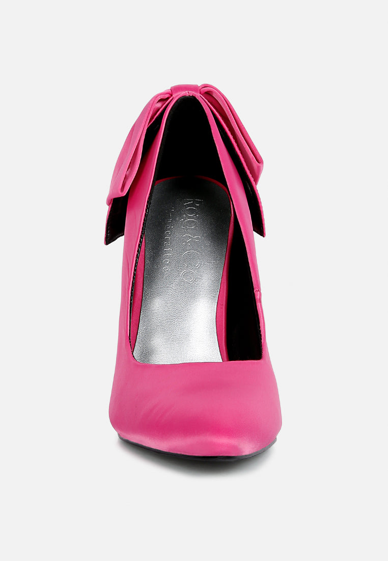 hornet high heeled satin pump sandals in fuchsia#color_fuchsia
