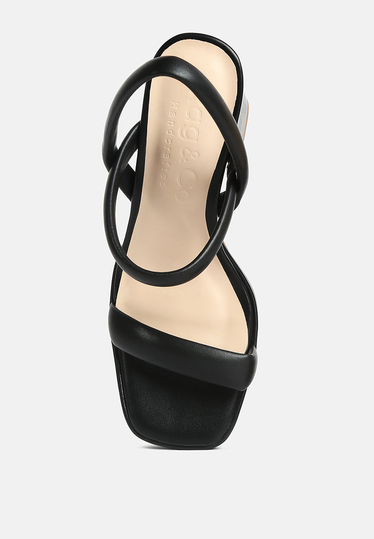 JOSLYN Slingback Block Heel Sandals in Black#color_black