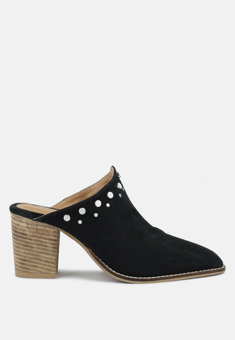 LESLIE Stacked Heel Mules #color_black