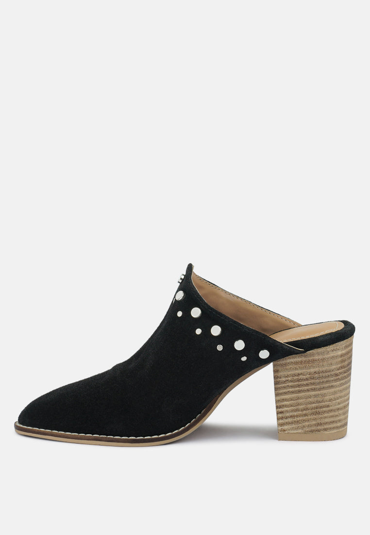 LESLIE Stacked Heel Mules #color_black