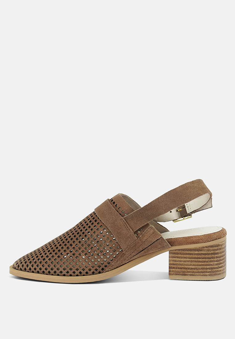 ROSALIE Tan Block Heeled Sandal#color_Tan