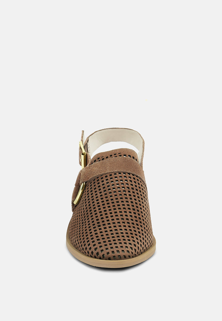 ROSALIE Tan Block Heeled Sandal#color_Tan