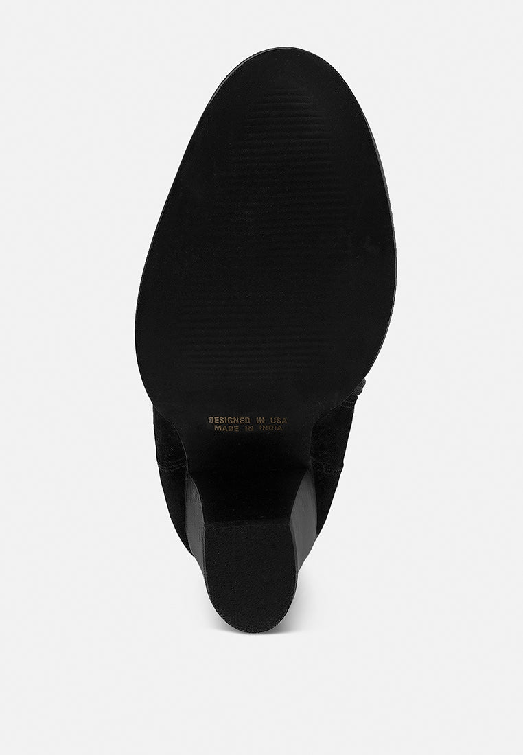sleet-slay antique black heeled calf boot_black