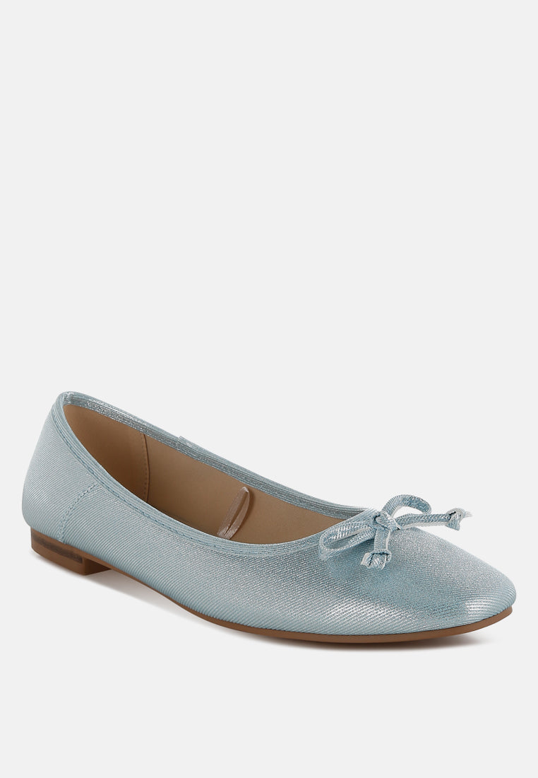 agshin metallic ballet flats#color_baby blue