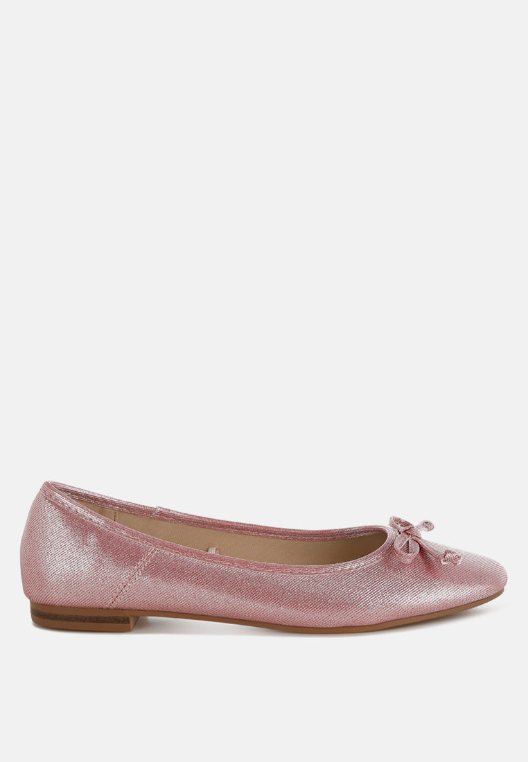 agshin metallic ballet flats#color_red