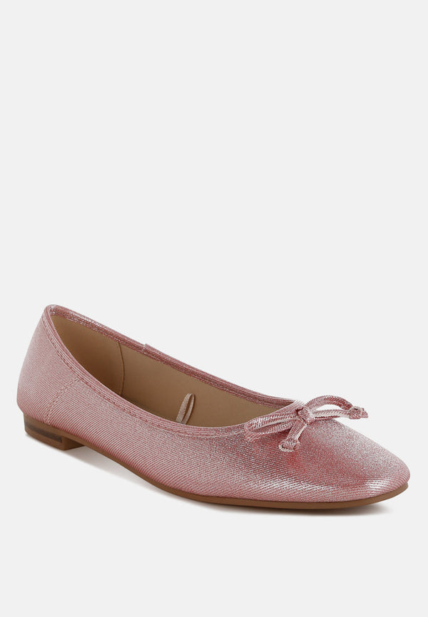 agshin metallic ballet flats#color_red