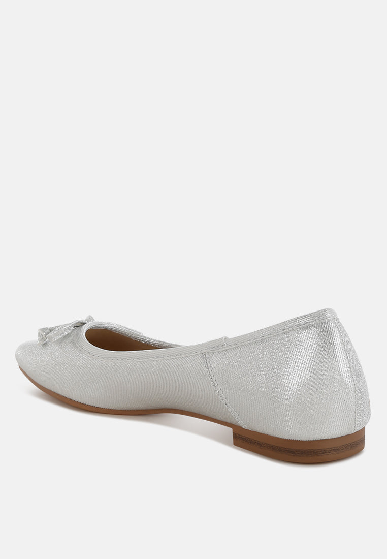 agshin metallic ballet flats#color_silver