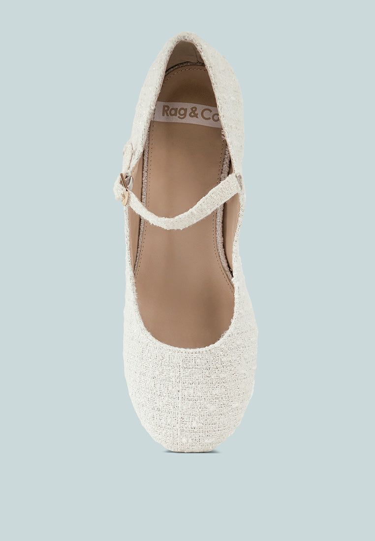 antara tweed mary jane sandals#color_white