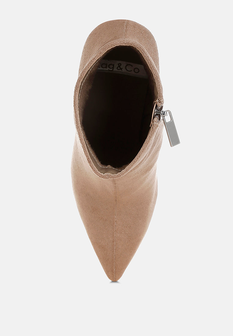 asagao diamante & rhinestones strap boots#color_beige