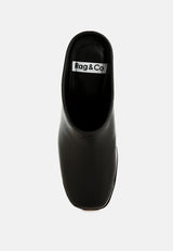 bottani genuine leather slip-on mules#color_black