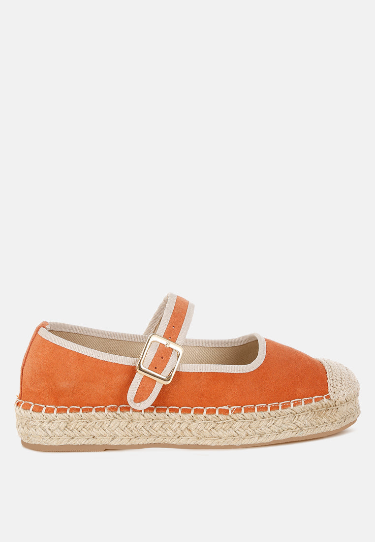 bolean soft suede leather mary jane espadrilles#color_tan