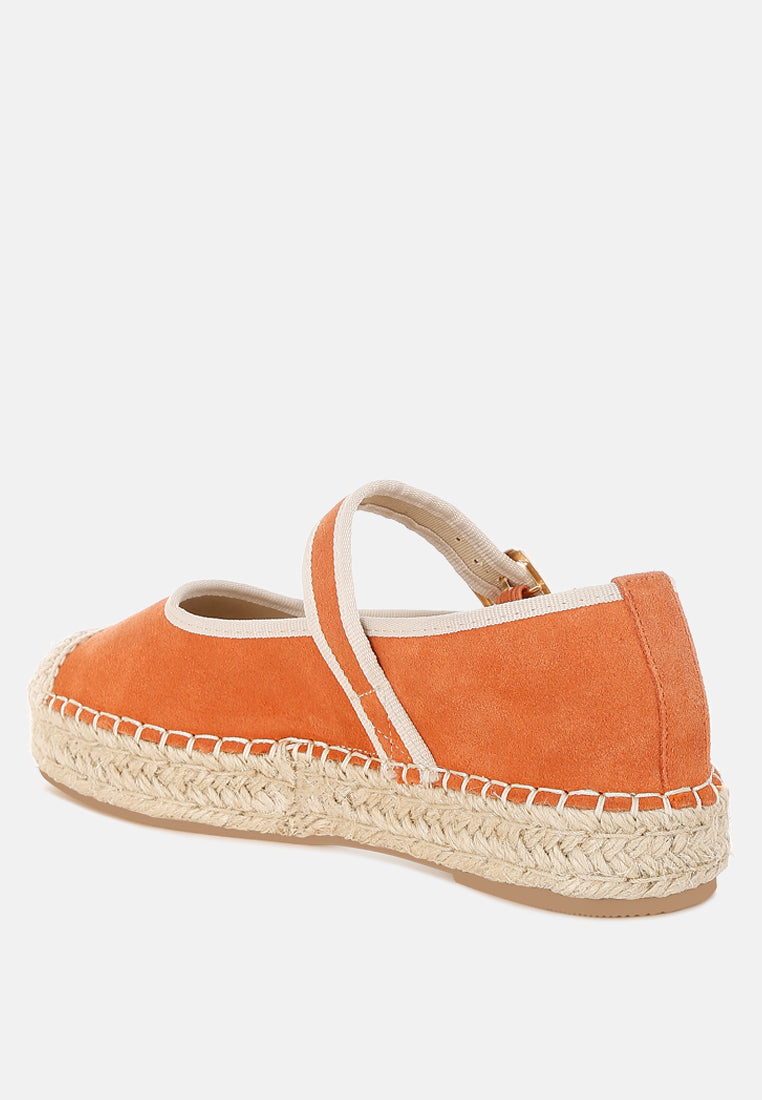 bolean soft suede leather mary jane espadrilles#color_tan