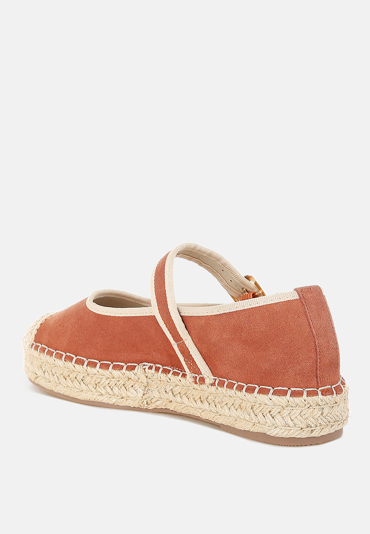 bolean soft suede leather mary jane espadrilles#color_tan