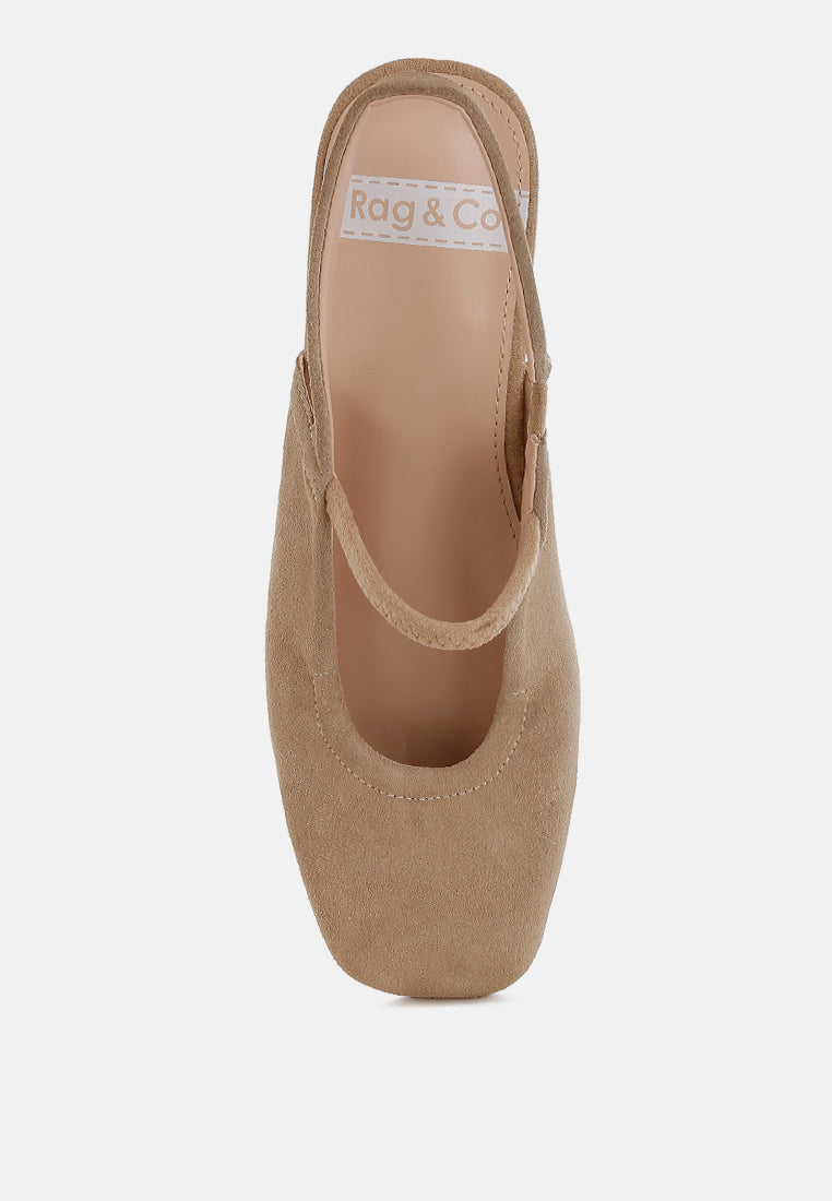 bounzi soft suede leather slingback sandals#color_beige