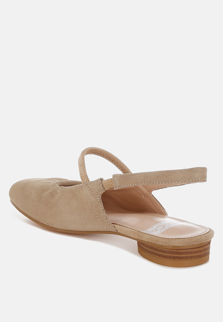 bounzi soft suede leather slingback sandals#color_beige