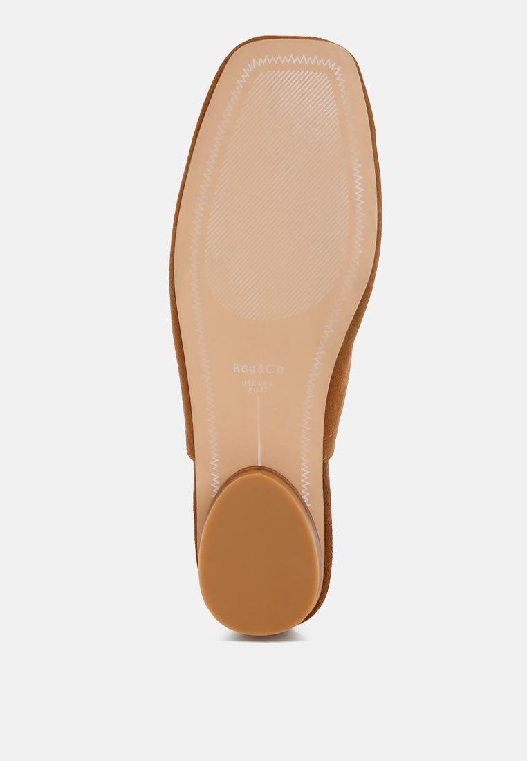 bounzi soft suede leather slingback sandals#color_tan