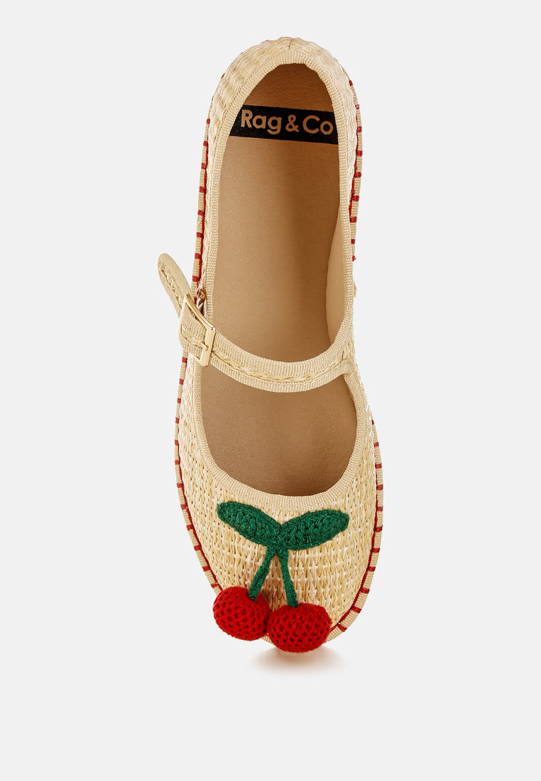 brunch date cherry accent mary jane flats#color_beige
