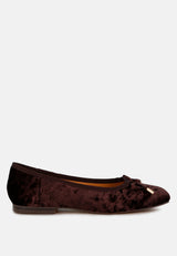 buckrose velvet bow ballerinas#color_brown