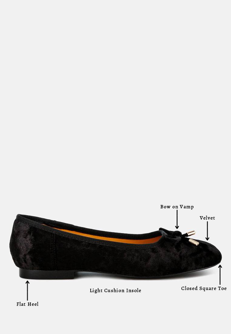 buckrose velvet bow ballerinas#color_black