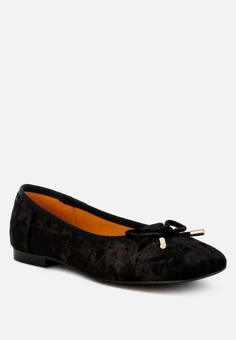 buckrose velvet bow ballerinas#color_black