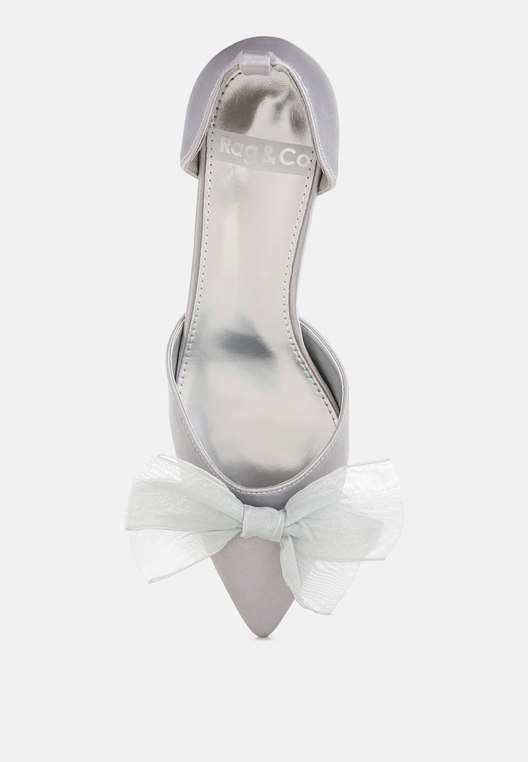 cadell bow detail satin sandals#color_silver