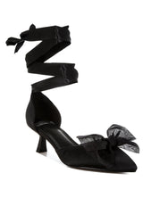 cadell bow detail satin sandals#color_black