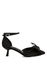 cadell bow detail satin sandals#color_black