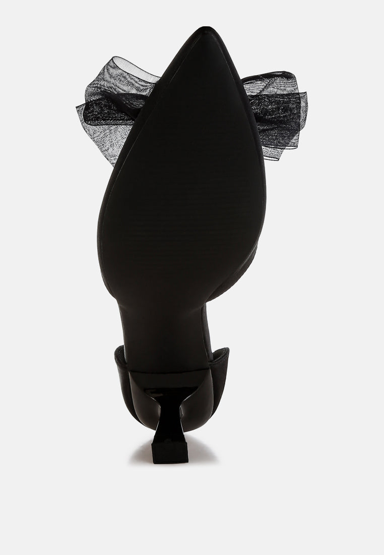 cadell bow detail satin sandals#color_Black