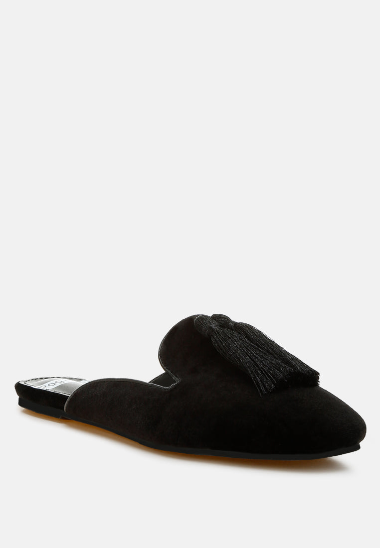 cardinal tassel detail velvet mules#color_black