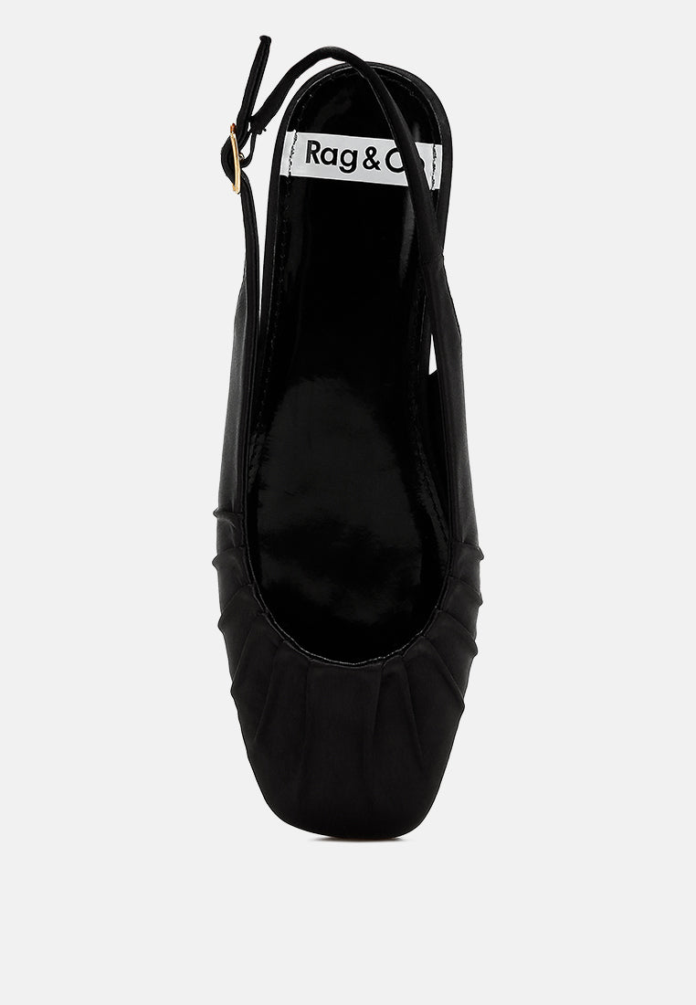 cheeni satin square toe flat slingbacks#color_black