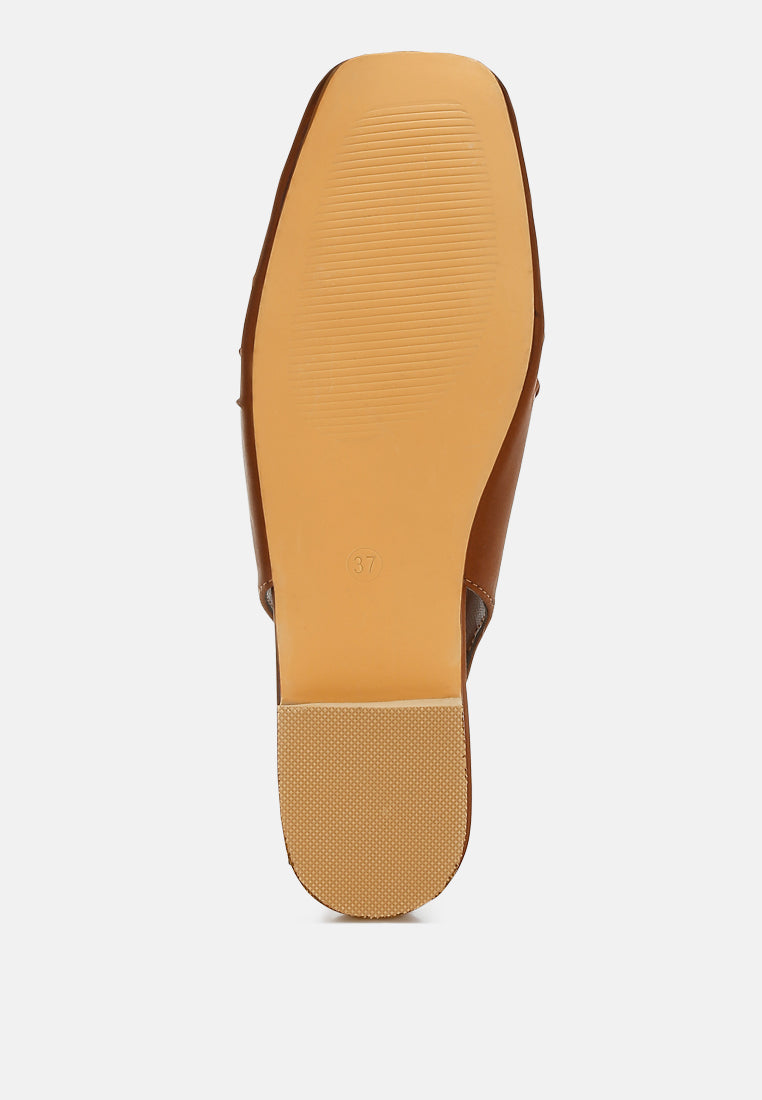 cheeni satin square toe flat slingbacks#color_brown