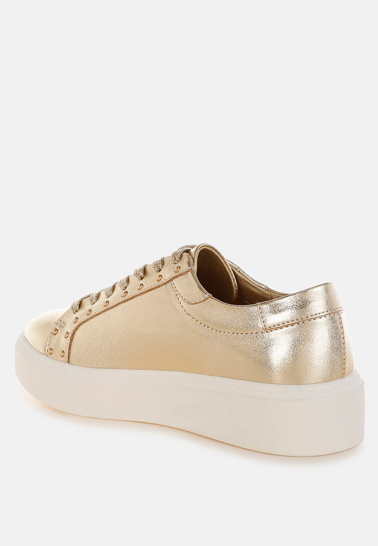 cincinati metallic pleather chunky sneakers#color_gold