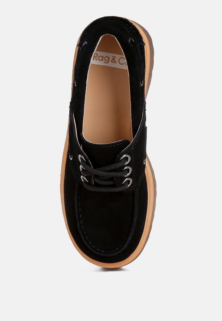 cuckatoos chunky suede oxford loafers#color_black