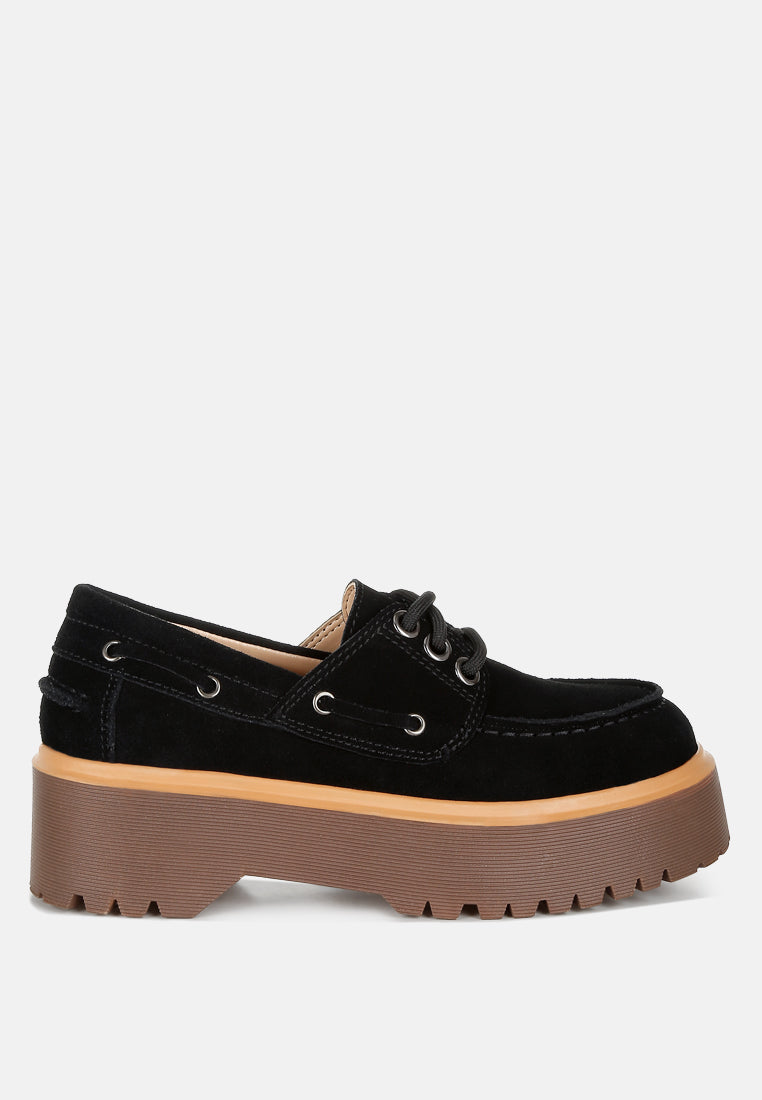 cuckatoos chunky suede oxford loafers#color_black