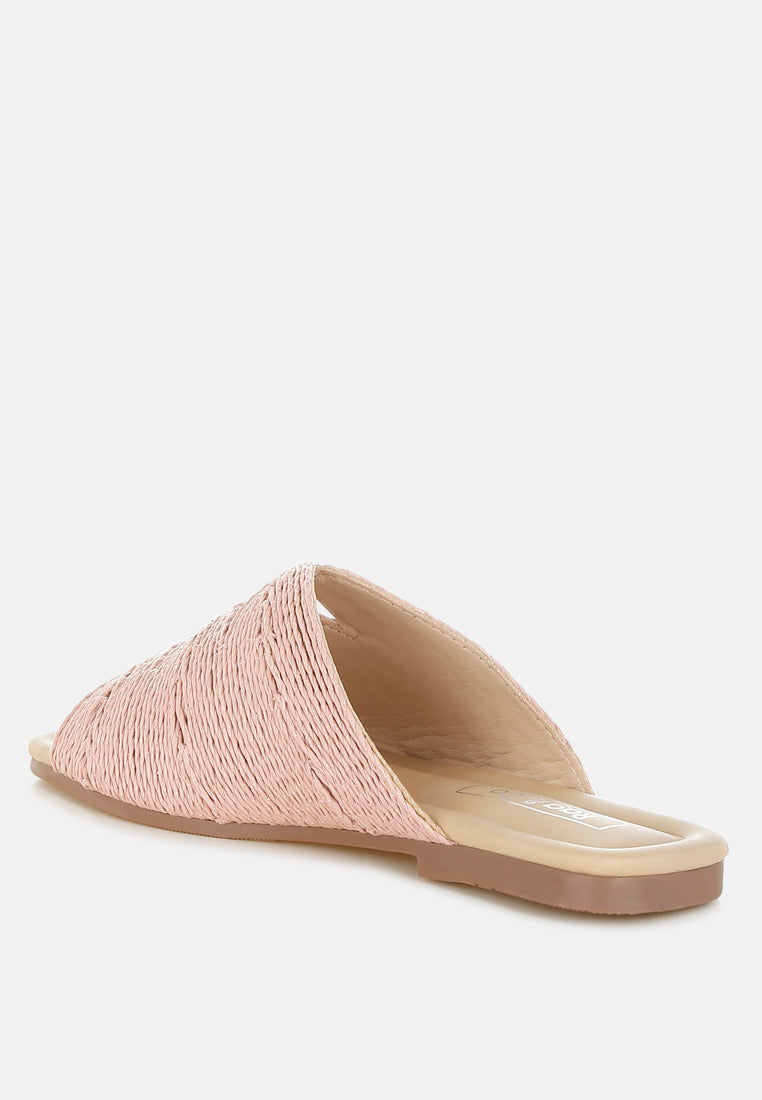 daisy doe raffia square toe flats color_dusty-pink