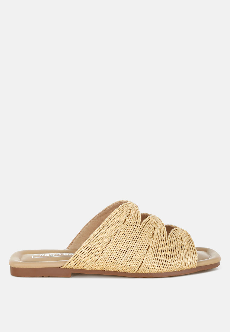 daisy doe raffia square toe flats#color_beige