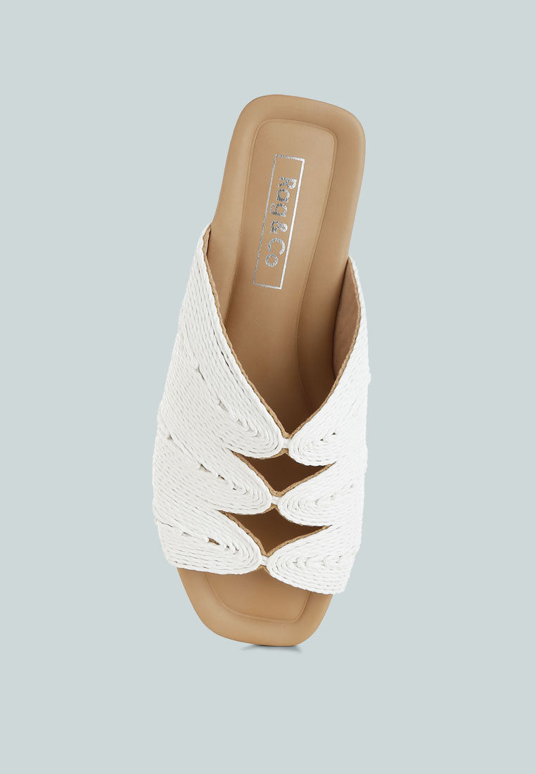 daisy doe raffia square toe flats#color_white