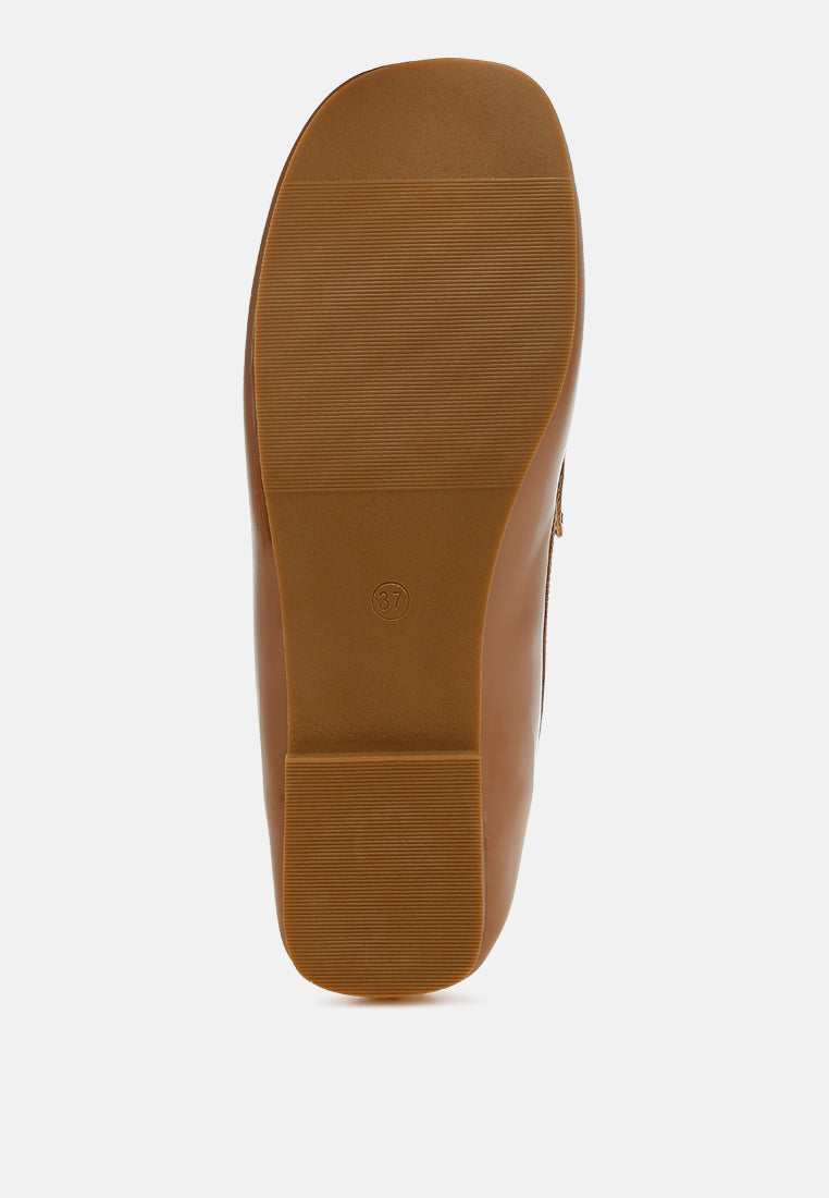 dama  patent pleather loafers#color_beige