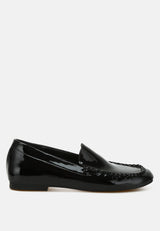 dama  patent pleather loafers#color_black