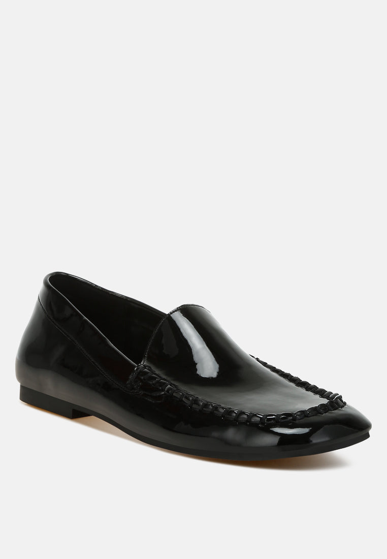 dama  patent pleather loafers#color_black