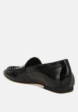 dama  patent pleather loafers#color_black